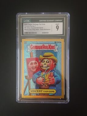 2025 Garbage Pail Kids Chrome 7 - Vincent Van Gone Gold /50 (W-263a) - CGC 9